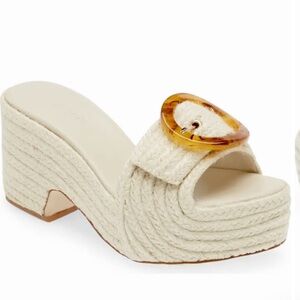 CULT GAIA Cleia Braided Jute Platform Sandal Size 38